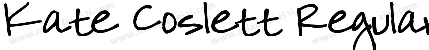 Kate Coslett Regular字体转换